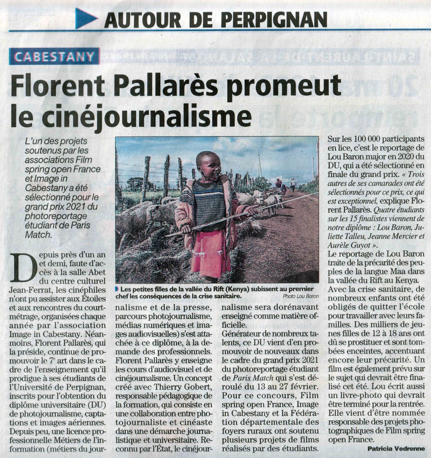 Article de presse — L'Indépendant, 2021