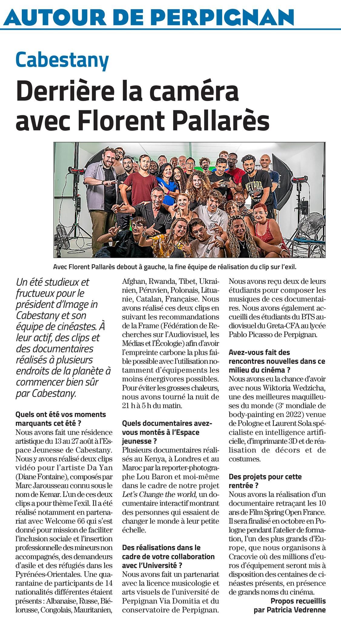 Article de presse — L'Indépendant, 2023